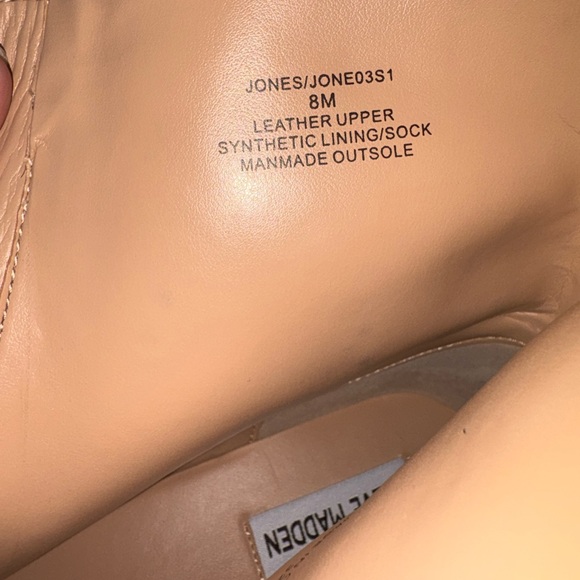 Steve Madden Jones Black Leather Front Zip Platform Ankle Boots Size 8 NWOB - Picture 10 of 11